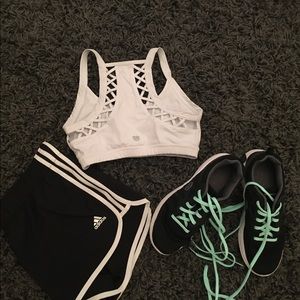 Cute Forever 21 lattice back sports bra